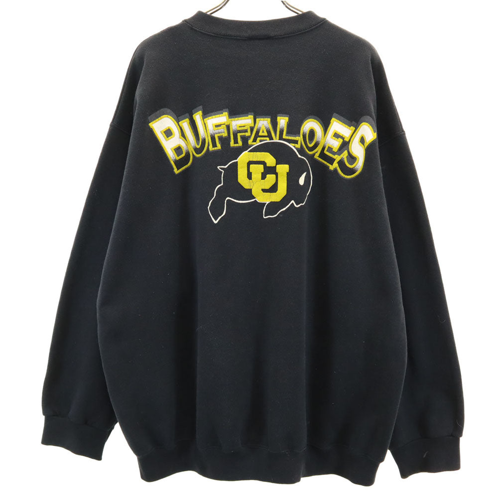 タルテックス 90s オールド コロラドバッファローズ 長袖 スウェット トレーナー XL 黒 TULTEX 裏起毛 メンズ