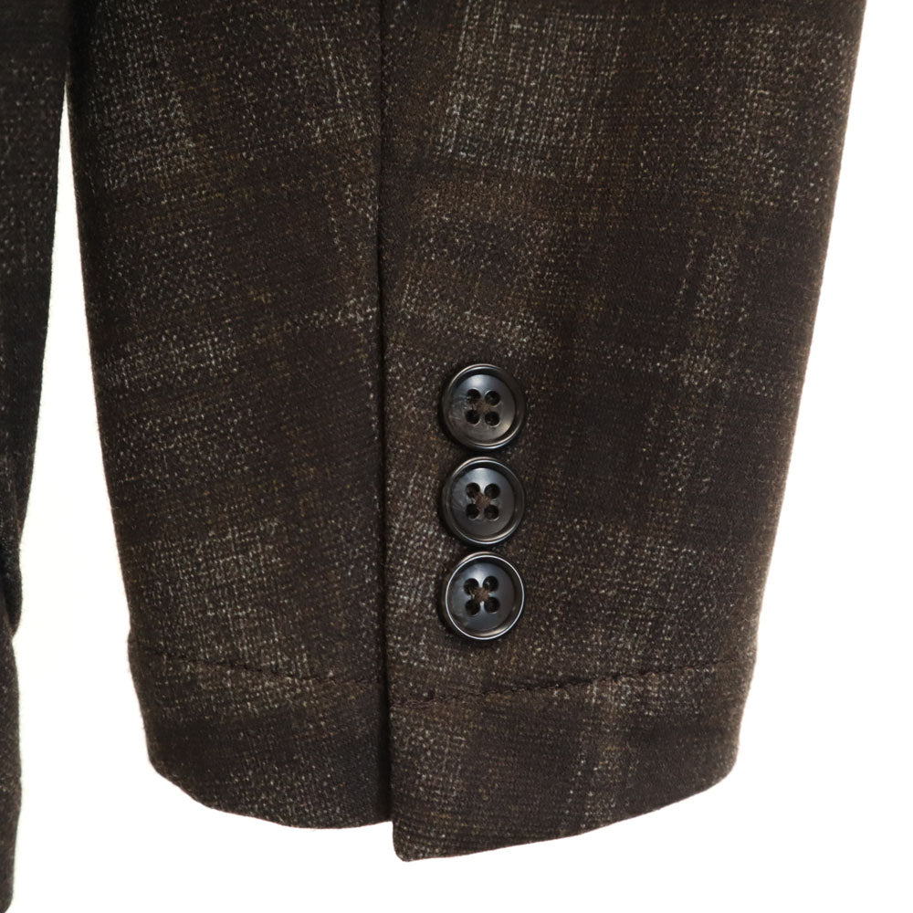 ビーミングバイビームス チェック柄 テーラードジャケット 44 ブラウン系 B:MING by BEAMS ストレッチ メンズ