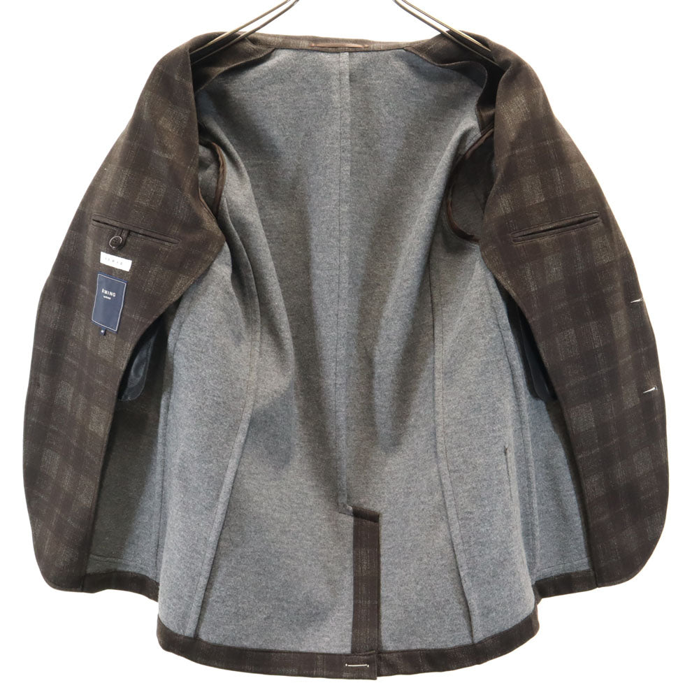ビーミングバイビームス チェック柄 テーラードジャケット 44 ブラウン系 B:MING by BEAMS ストレッチ メンズ