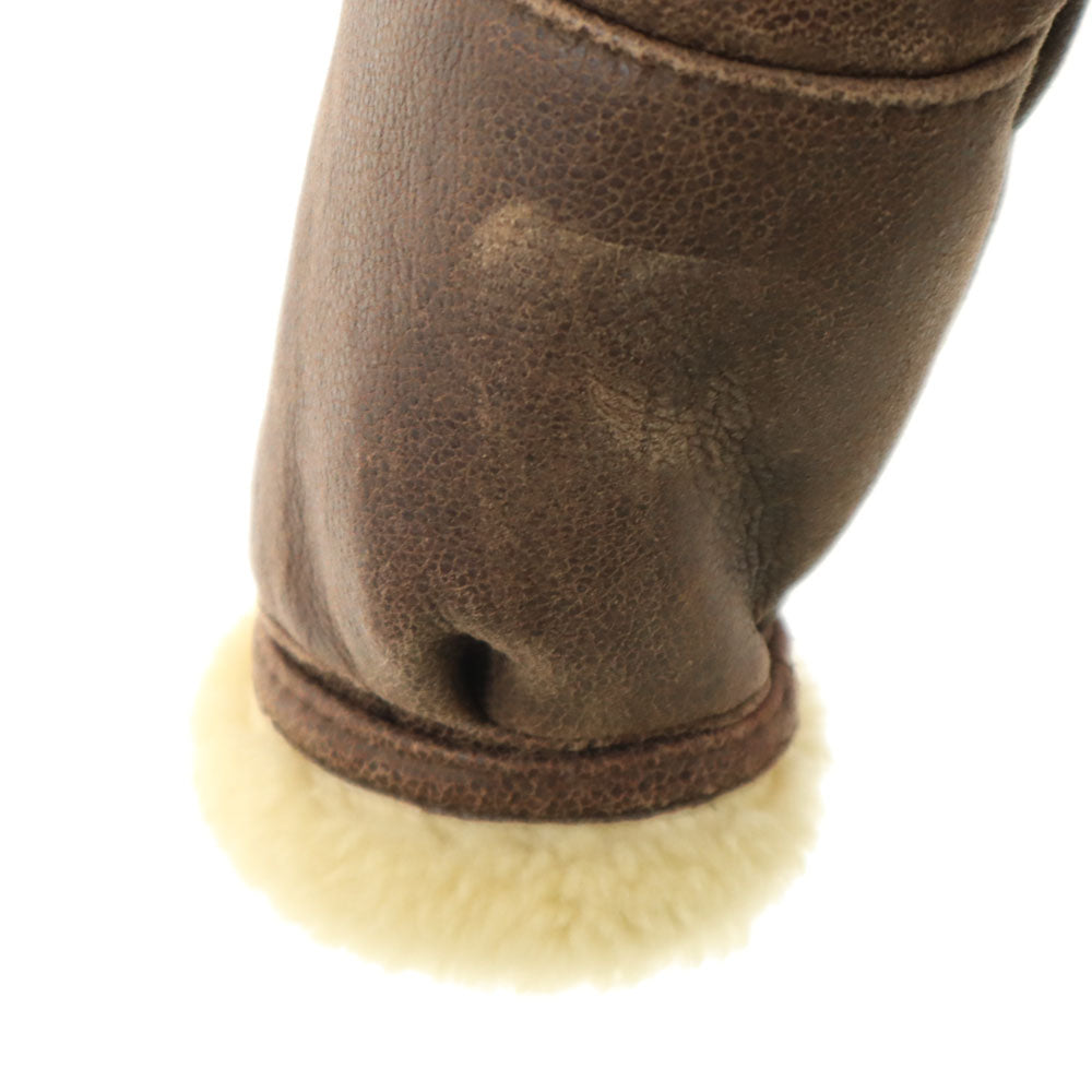 インターナショナル USA製 B-3タイプ シープスキン ムートンジャケット L ブラウン メンズ