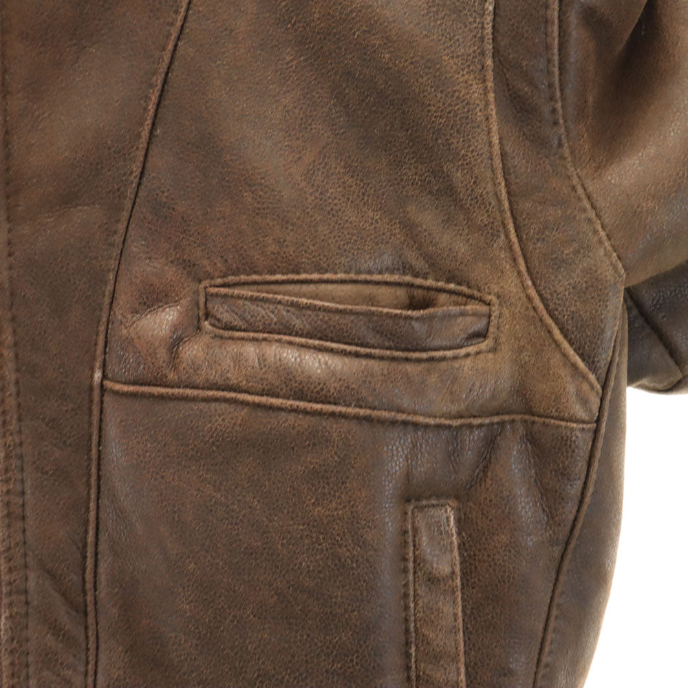 インターナショナル USA製 B-3タイプ シープスキン ムートンジャケット L ブラウン メンズ