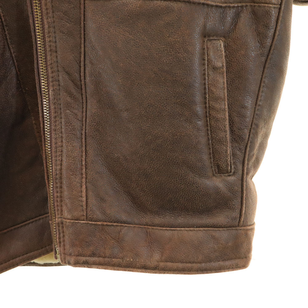 インターナショナル USA製 B-3タイプ シープスキン ムートンジャケット L ブラウン メンズ