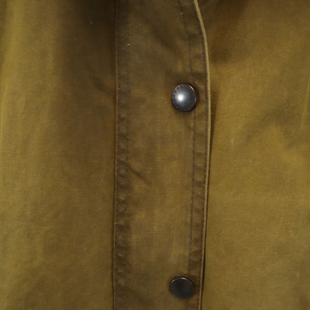 Barbour バブアー イングランド製 3ワラント ニューマーケット オイルドジャケット 10 カーキブラウン 中綿入り レディース