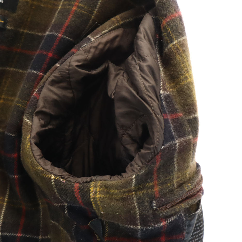 Barbour バブアー イングランド製 3ワラント ニューマーケット オイルドジャケット 10 カーキブラウン 中綿入り レディース