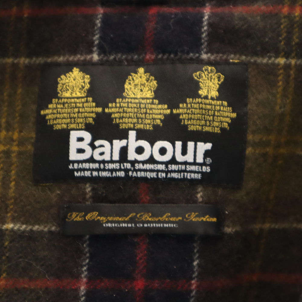 Barbour バブアー イングランド製 3ワラント ニューマーケット オイルドジャケット 10 カーキブラウン 中綿入り レディース