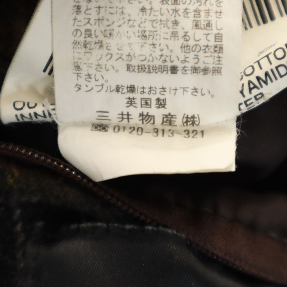 Barbour バブアー イングランド製 3ワラント ニューマーケット オイルドジャケット 10 カーキブラウン 中綿入り レディース