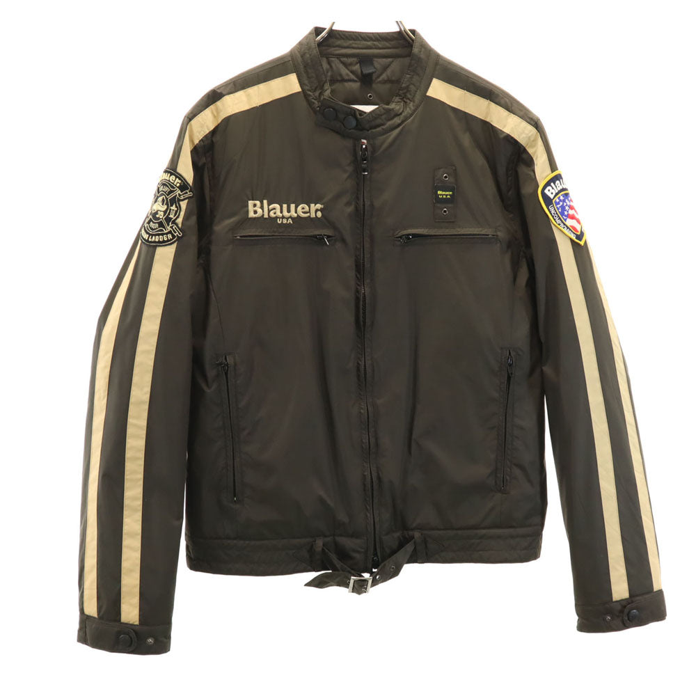 Blauer ブラウアー ツーリング ナイロンジャケット L ブラウン系 薄中綿入り メンズ