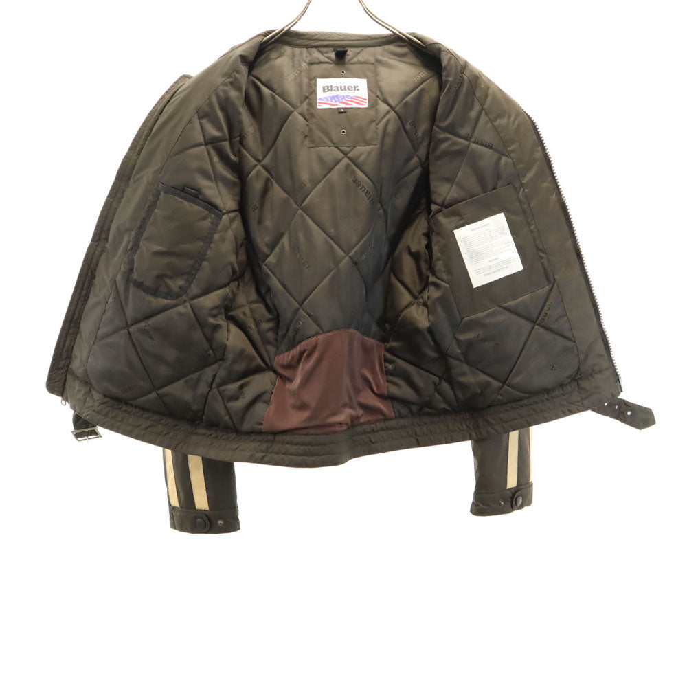 Blauer ブラウアー ツーリング ナイロンジャケット L ブラウン系 薄中綿入り メンズ