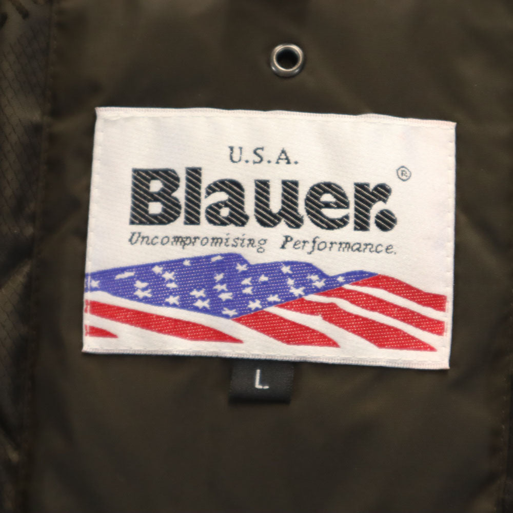 Blauer ブラウアー ツーリング ナイロンジャケット L ブラウン系 薄中綿入り メンズ