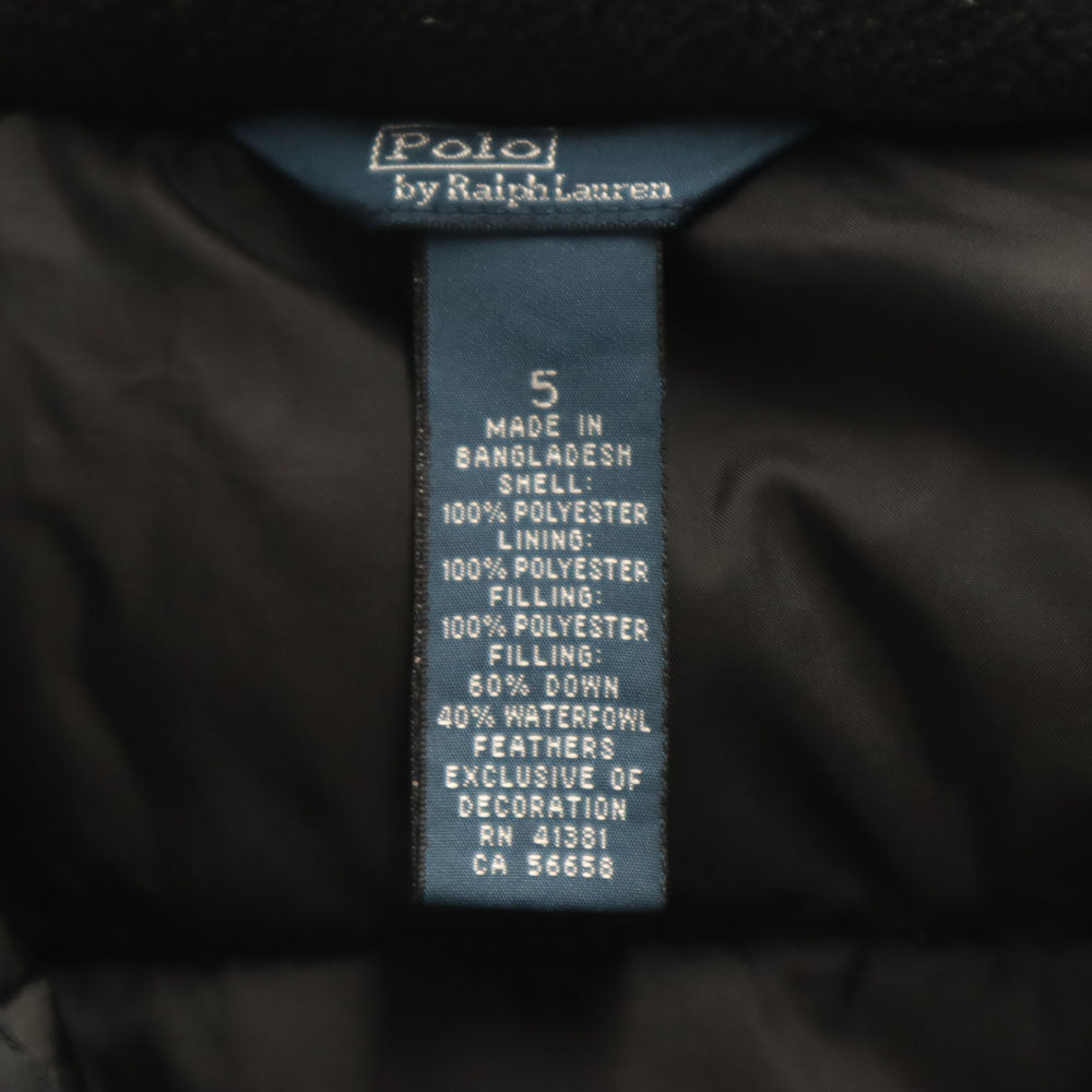 ポロバイラルフローレン ダウンジャケット 5 ブラック Polo by Ralph Lauren キッズ
