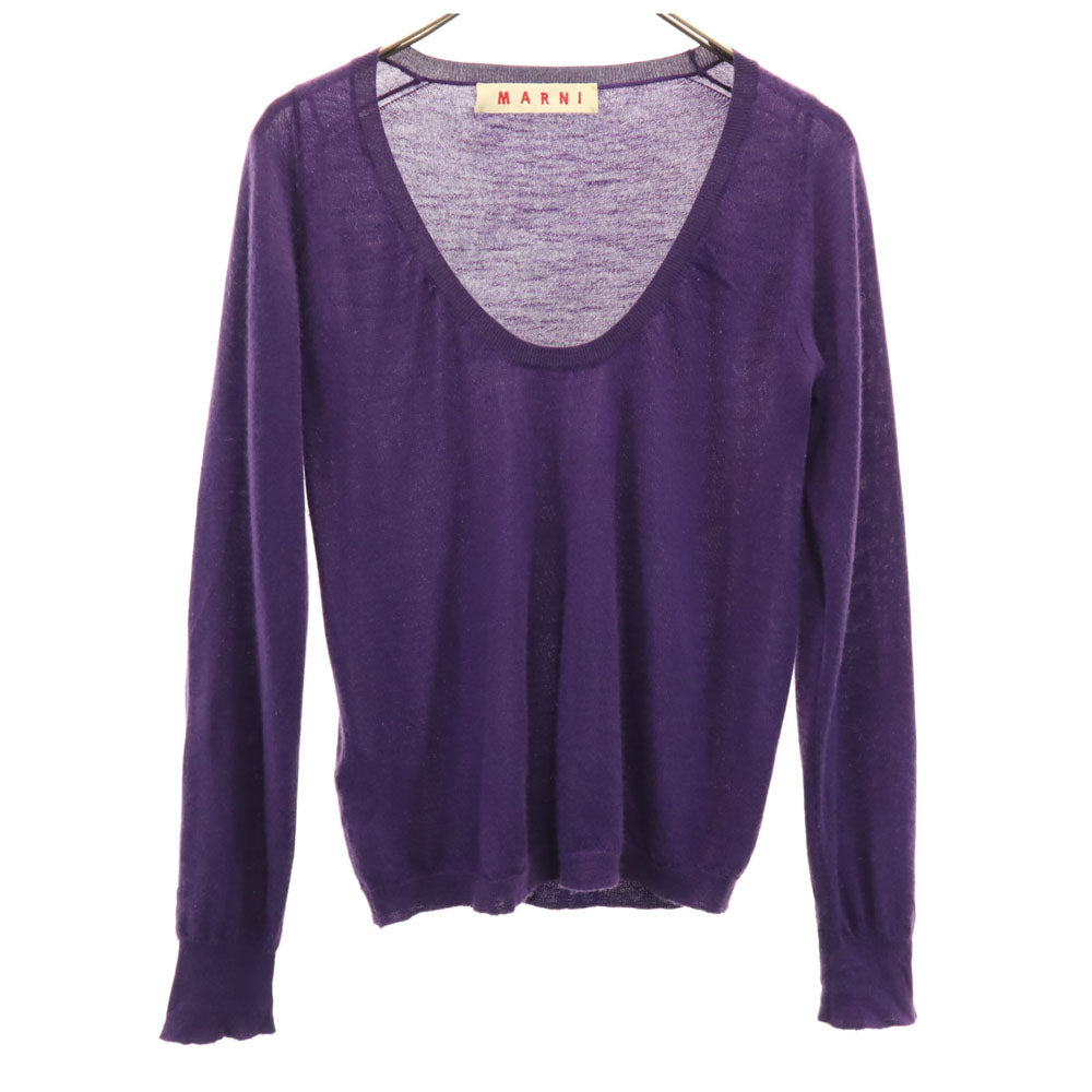 MARNI マルニ イタリア製 カシミヤ100％ 長袖 ニット 40 パープル セーター レディース