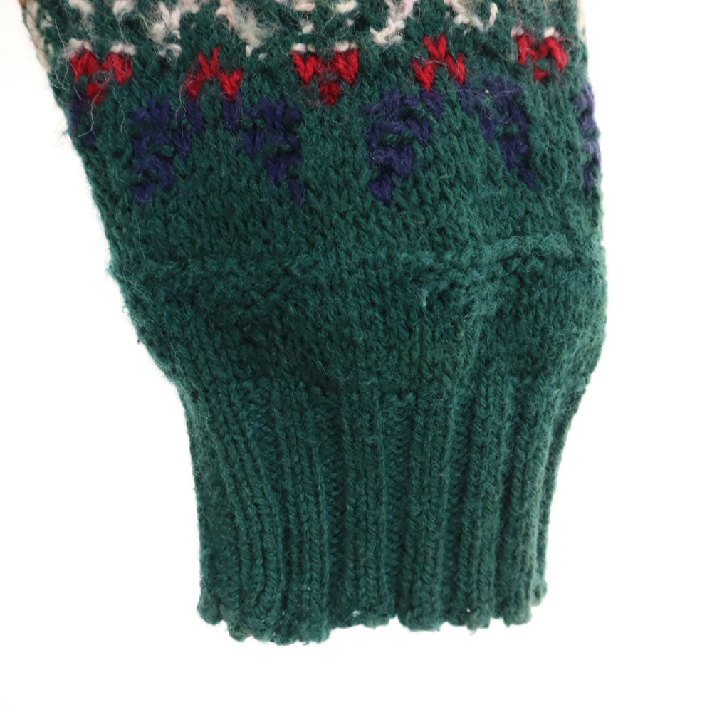 ALPS 80s 90s USA製 オールド ノルディック柄 長袖 セーター XL グリーン ニット メンズ