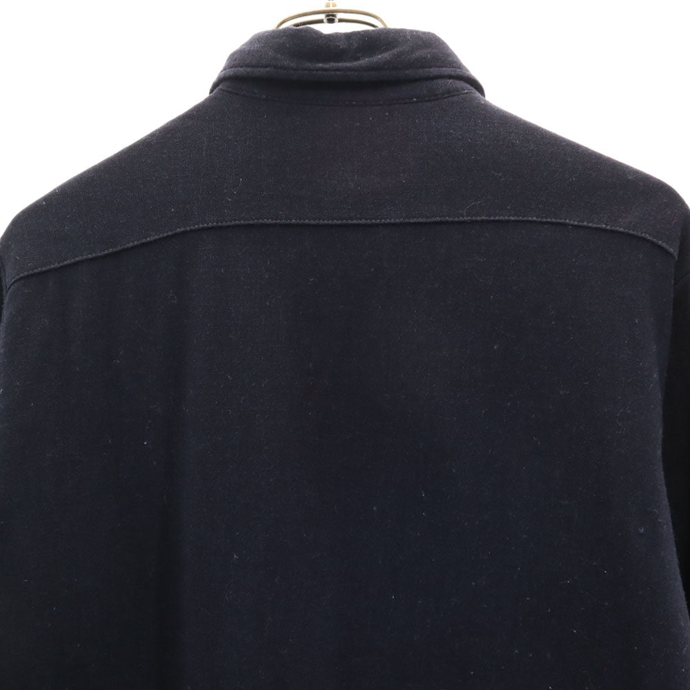 BROWNING 80s 70s ウールブレンド ヴィンテージ 長袖 シャツ M ネイビー メンズ