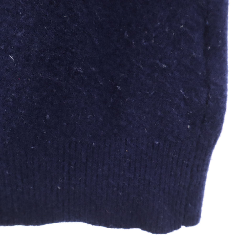 YOHJI YAMAMOTO+NOIR ヨウジヤマモトプリュスノアール 日本製 ウール 長袖 タートルネック ニット 2 ネイビー レディース