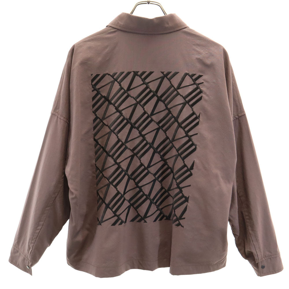 SHAREEF シャリーフ 日本製 バック刺繍 ドロップショルダー コーチジャケット 1 パープルブラウン系 メンズ