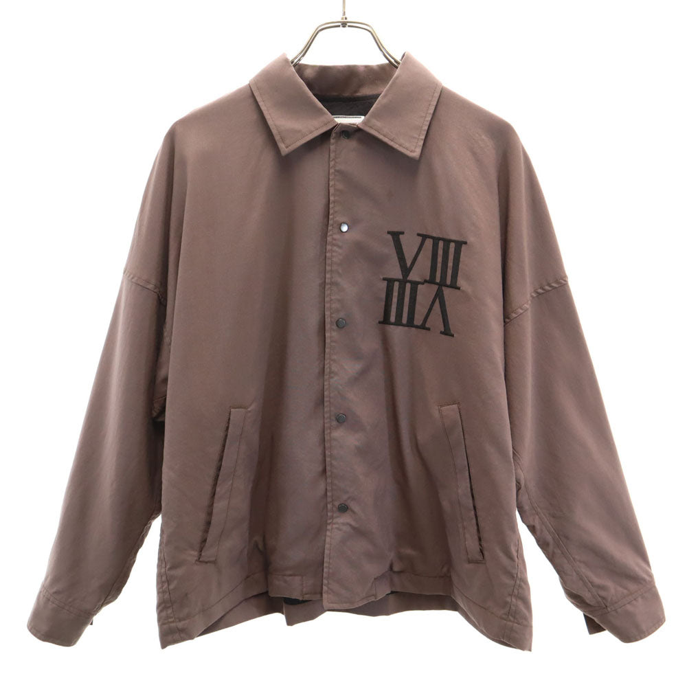 SHAREEF シャリーフ 日本製 バック刺繍 ドロップショルダー コーチジャケット 1 パープルブラウン系 メンズ