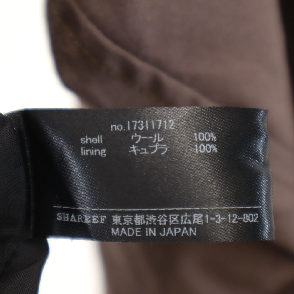 SHAREEF シャリーフ 日本製 バック刺繍 ドロップショルダー コーチジャケット 1 パープルブラウン系 メンズ