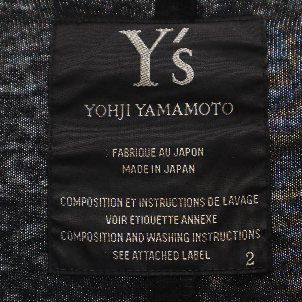 Y's ワイズ 日本製 長袖 カットオフ カーディガン 2 ブラック ヨウジヤマモト メンズ