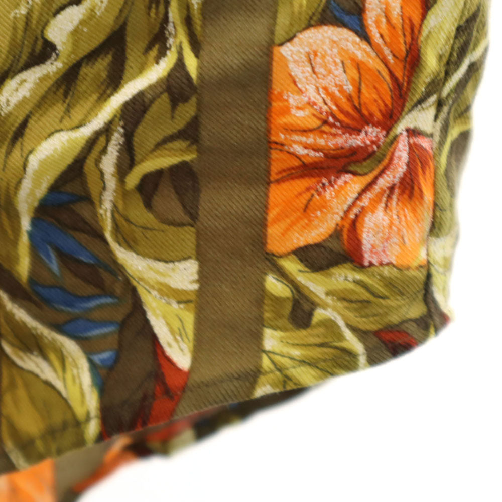 Christian Dior SPORTS クリスチャンディオールスポーツ 90s オールド 花柄 長袖 シャツ M カーキ系 レディース