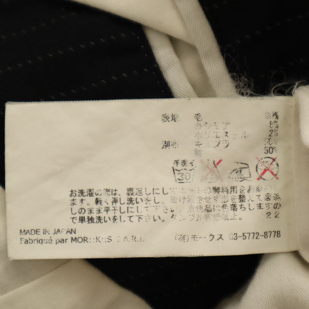 FranCisT_MOR.K.S. フランシストモークス 日本製 バックプリント ストライプ柄 テーラードジャケット 1 チャコールブラック ブレザー メンズ