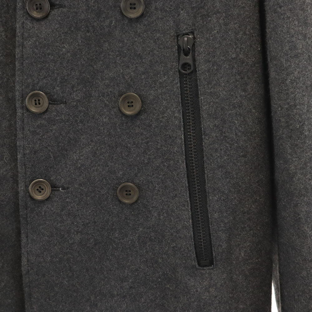 フラボア 日本製 ウールブレンド ピーコート 1 グレー FRAPBOIS メンズ