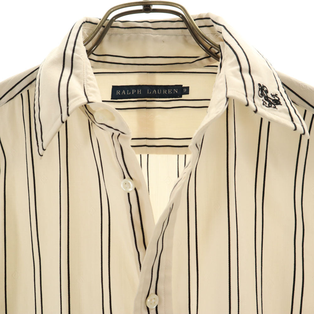 ラルフローレン ストライプ柄 長袖 シャツ 9 アイボリー系 RALPH LAUREN メンズ
