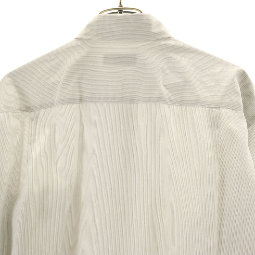 ミラショーン 日本製 ストライプ柄 長袖 シャツ ブルー系 mila schon メンズ