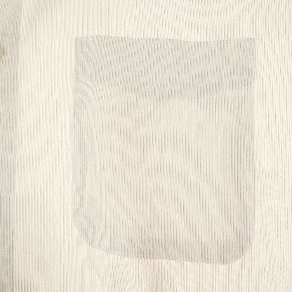 ミラショーン 日本製 ストライプ柄 長袖 シャツ ブルー系 mila schon メンズ