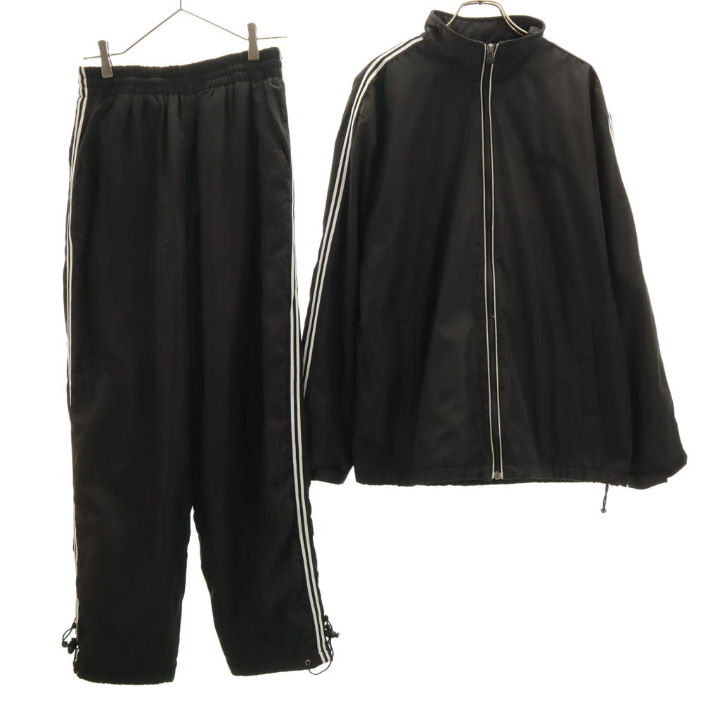 ファーストダウン ジップジャケット 上下 セットアップ L ブラック FIRSTDOWN 裏トリコット メンズ