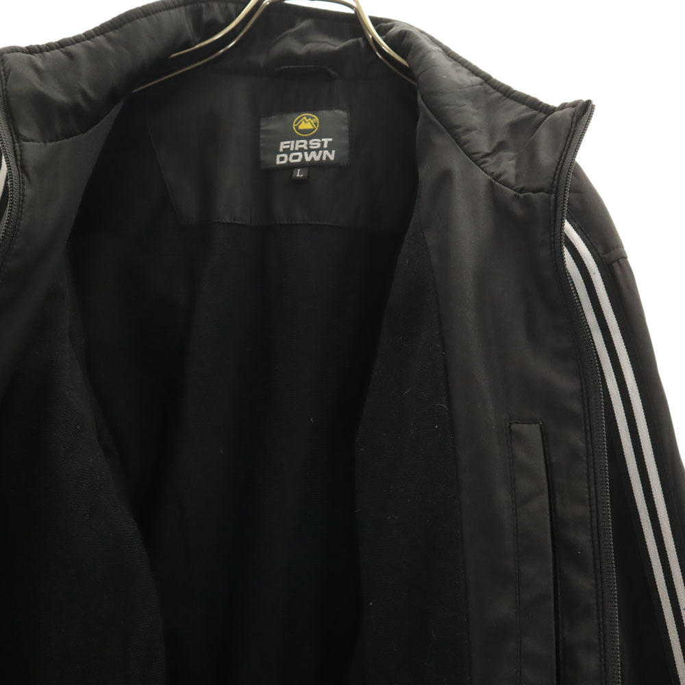 ファーストダウン ジップジャケット 上下 セットアップ L ブラック FIRSTDOWN 裏トリコット メンズ