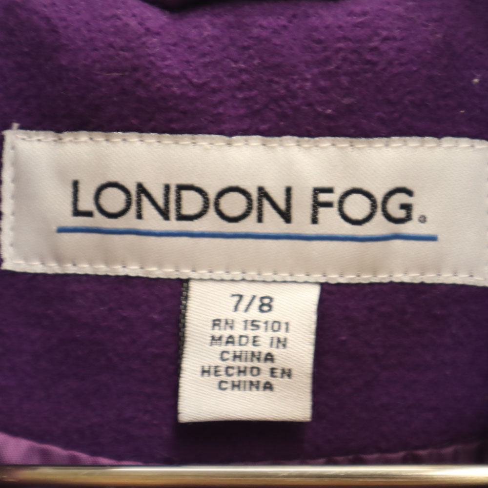ロンドンフォグ ショート コート 7/8 パープル LONDON FOG ダブルブレスト キッズ