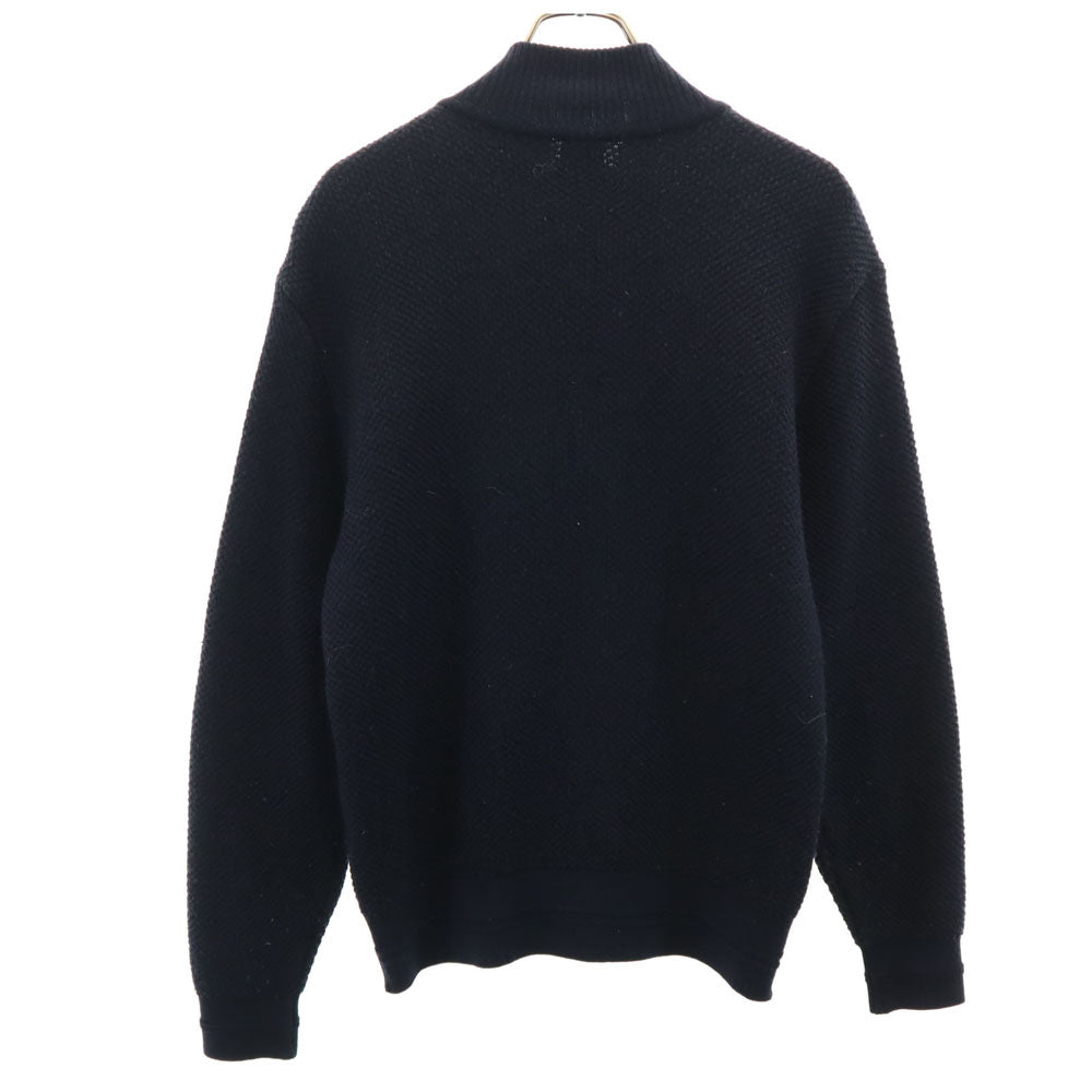 ダーバン 日本製 ニットジャケット M ネイビー Durban ブルゾン メンズ