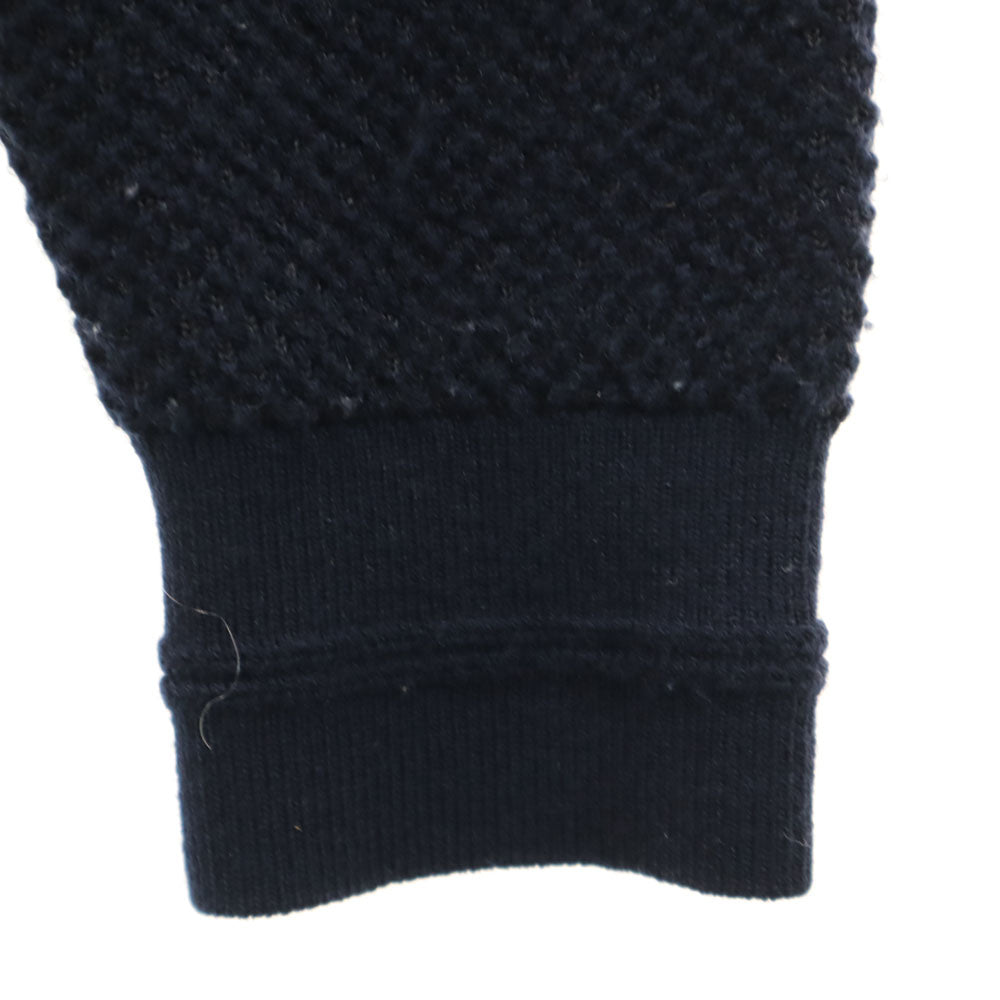 ダーバン 日本製 ニットジャケット M ネイビー Durban ブルゾン メンズ