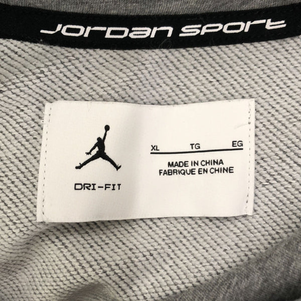 ジョーダン ロゴプリント 長袖 スウェットパーカー XL グレー JORDAN ナイキ プルオーバー トレーナー ドライフィット DRI-FIT メンズ