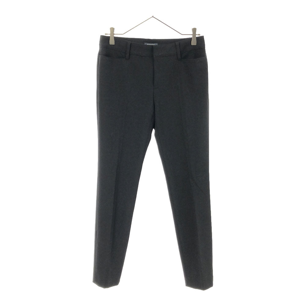 バーバリーロンドン 日本製 三陽商会 テーパードパンツ 38 ブラック BURBERRY LONDON センタープレス レディース