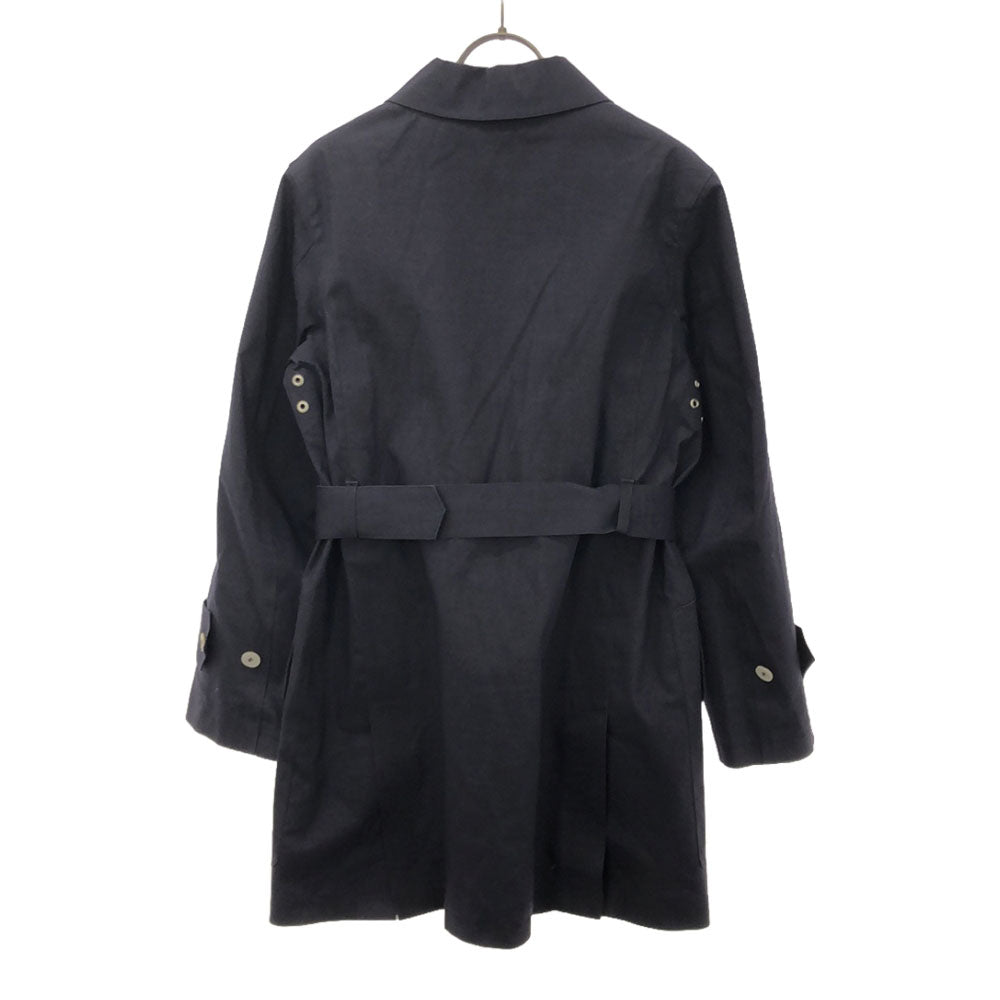 Mackintosh マッキントッシュ イギリス製 ゴム引き ステンカラーコート 36 ネイビー レディース