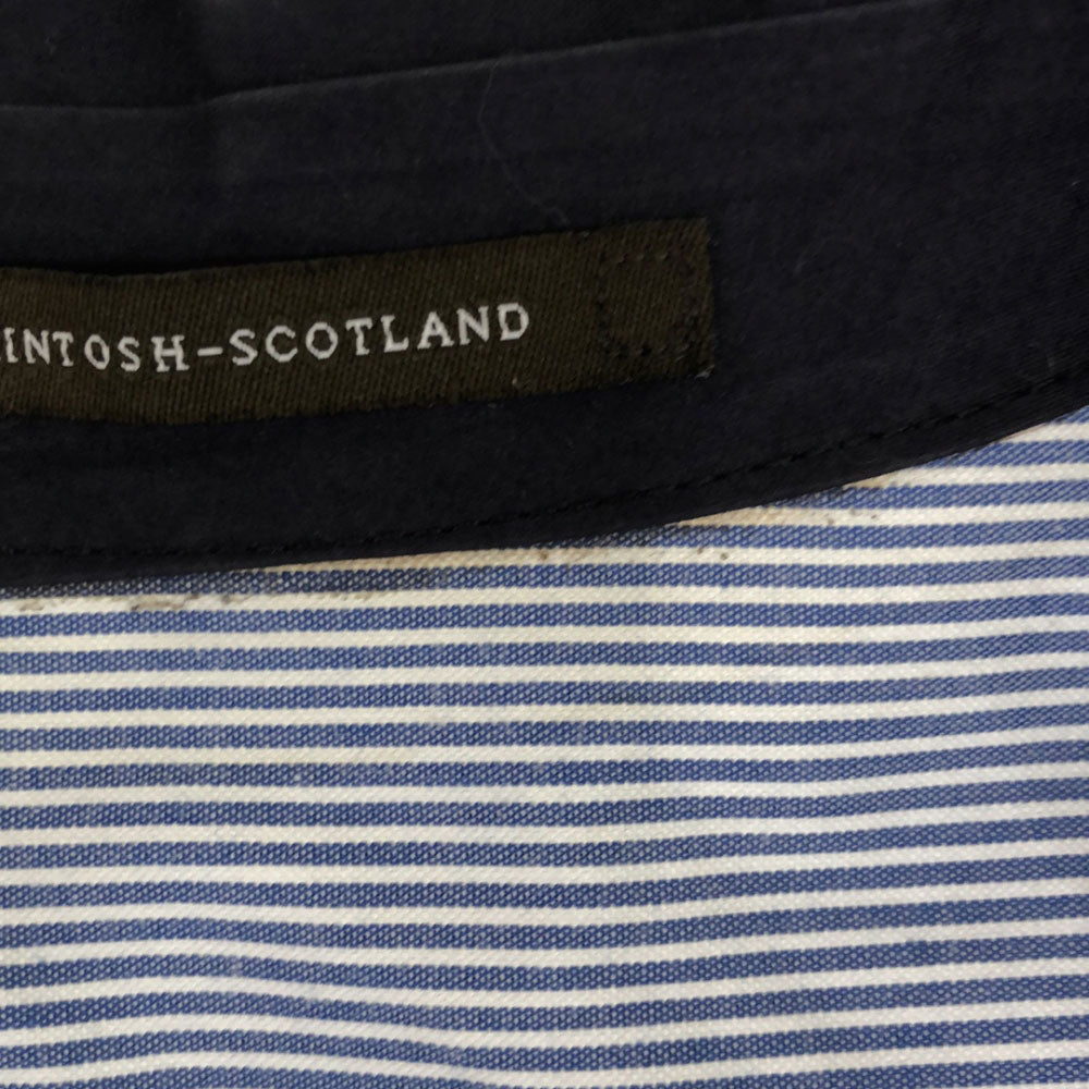 Mackintosh マッキントッシュ イギリス製 ゴム引き ステンカラーコート 36 ネイビー レディース