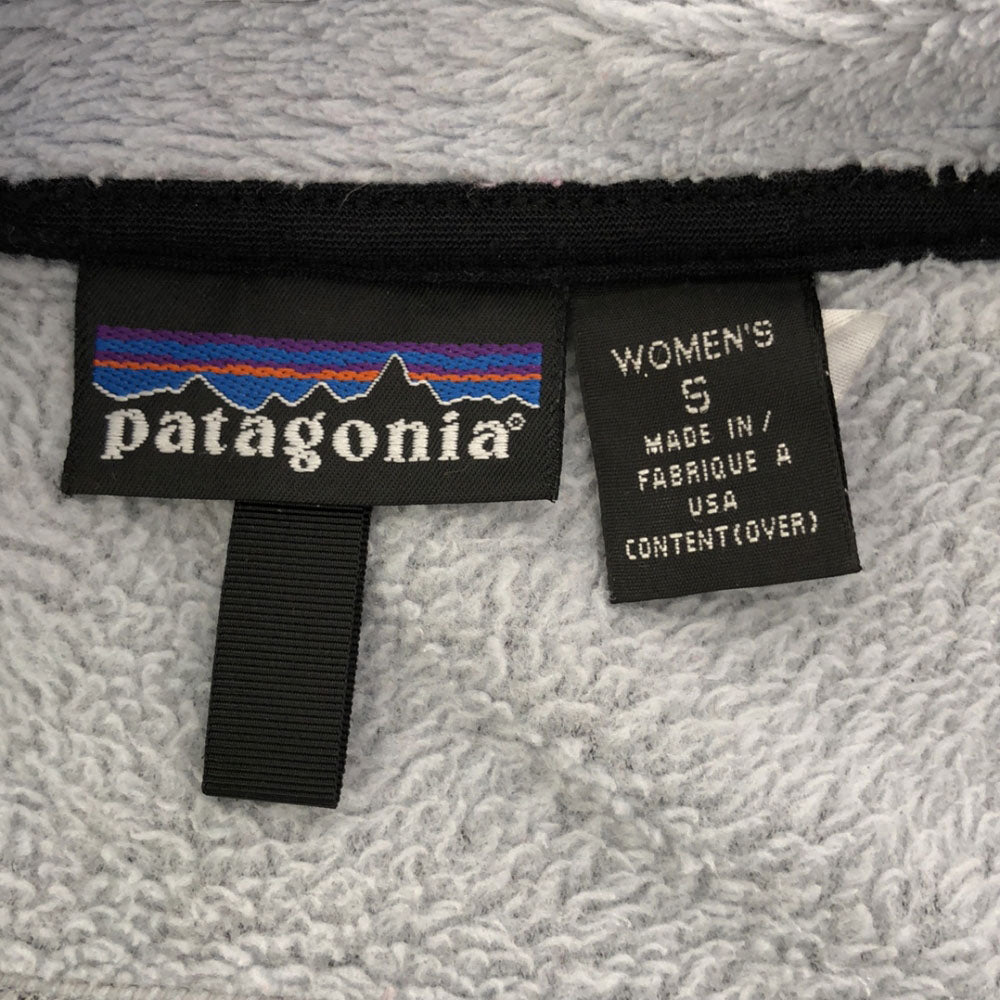 patagonia パタゴニア USA製 メッシュ切替 フリースジャケット S ライトブルー アウトドア レディース