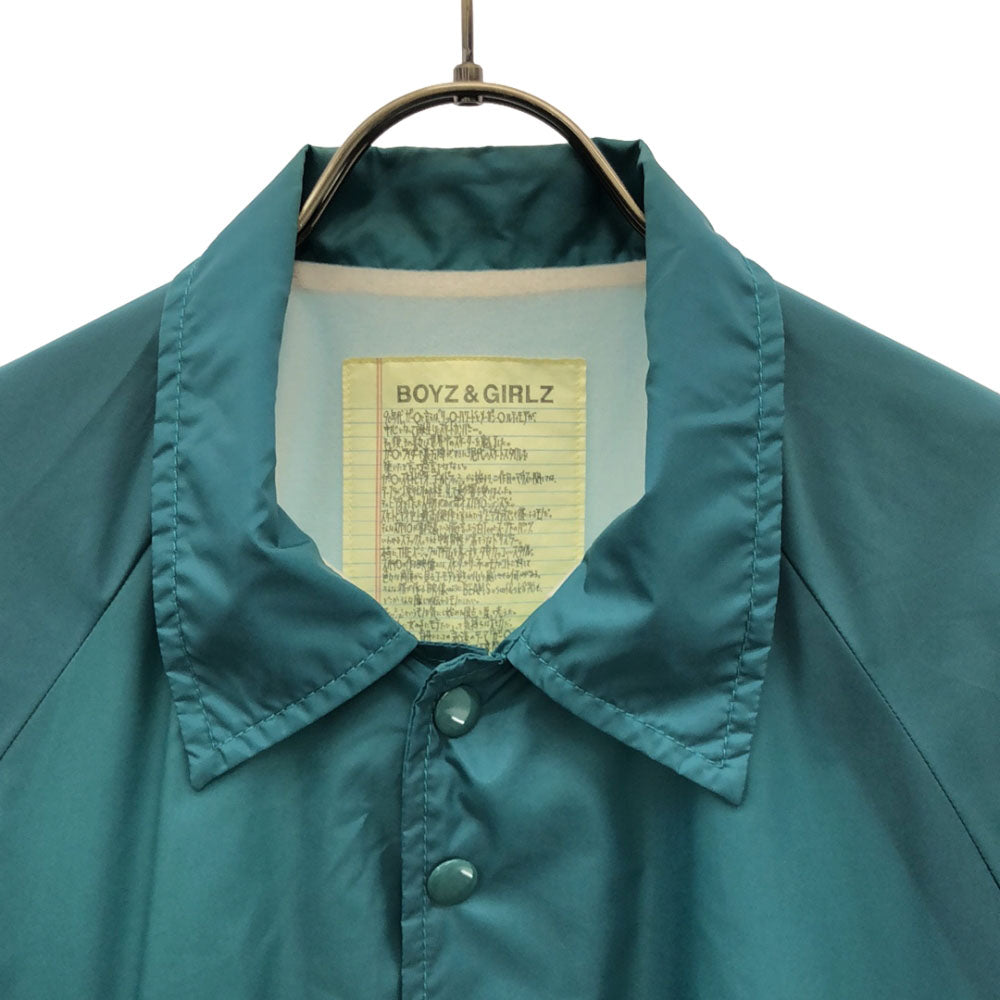 エスエスズィ ビームス バックプリント コーチジャケット M グリーン系 BEAMS ナイロン メンズ