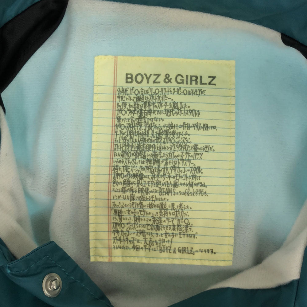 エスエスズィ ビームス バックプリント コーチジャケット M グリーン系 BEAMS ナイロン メンズ