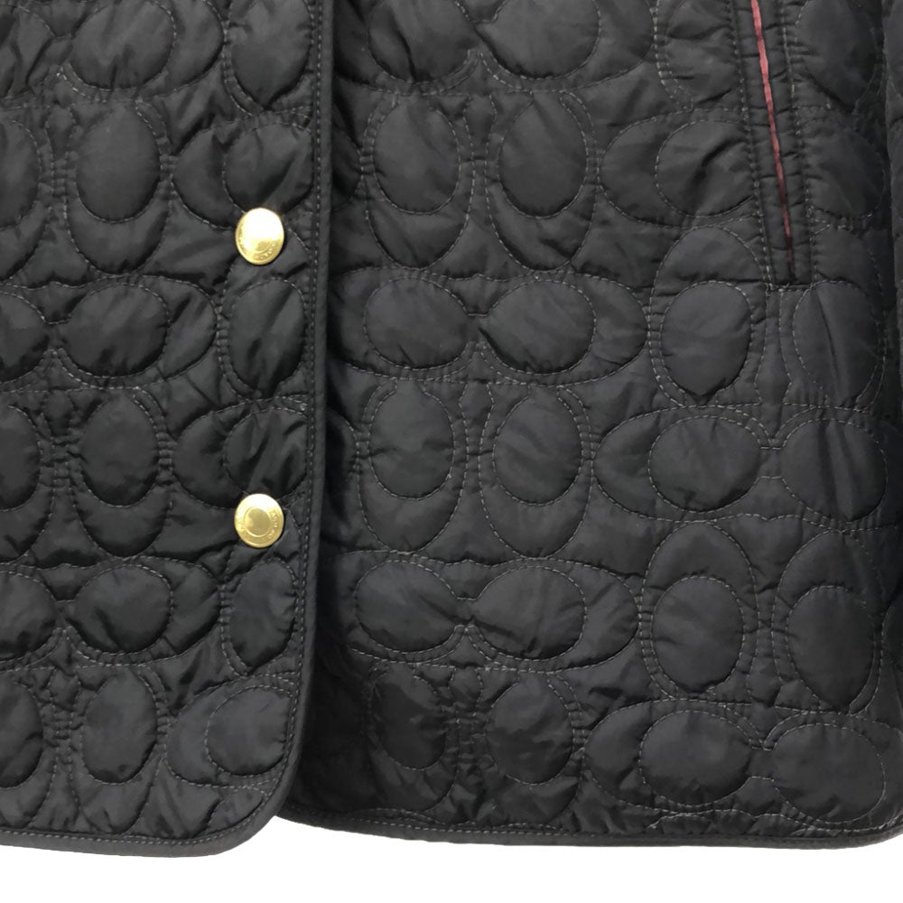 COACH コーチ キルティングジャケット XS ブラック レディース