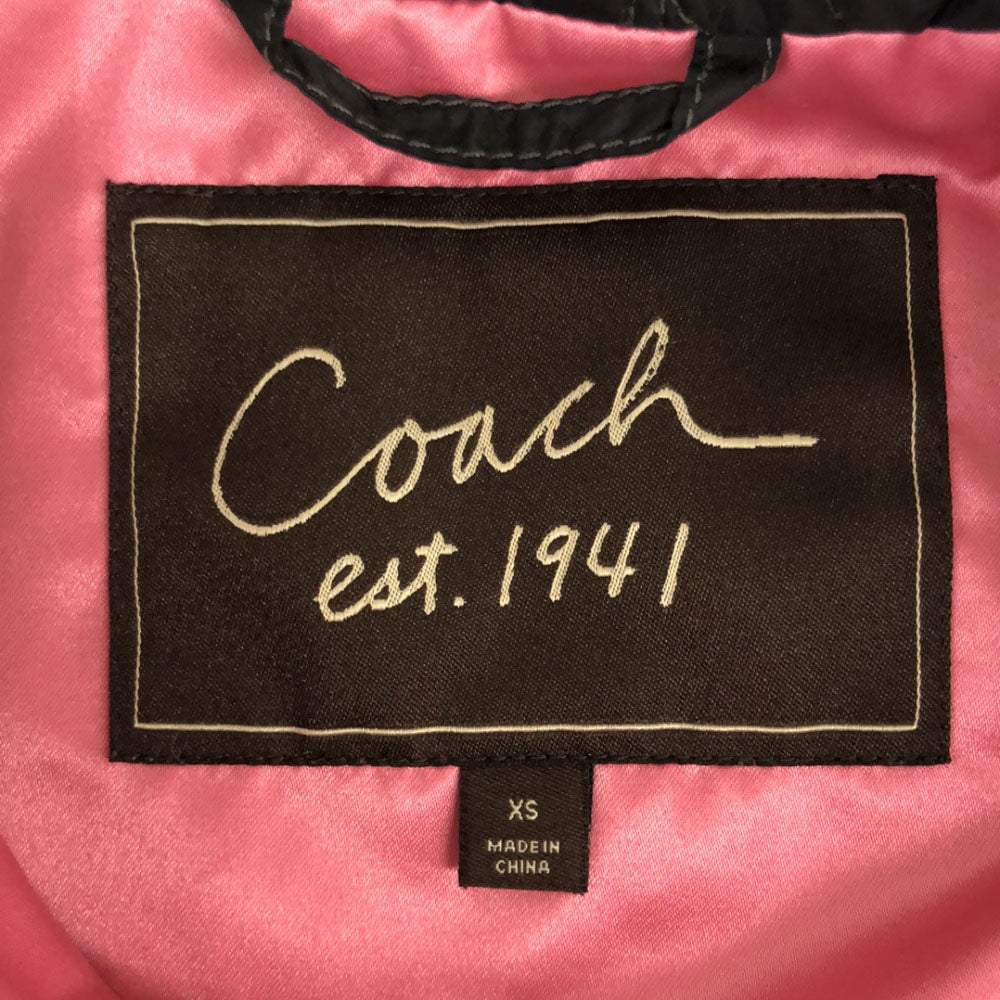 COACH コーチ キルティングジャケット XS ブラック レディース