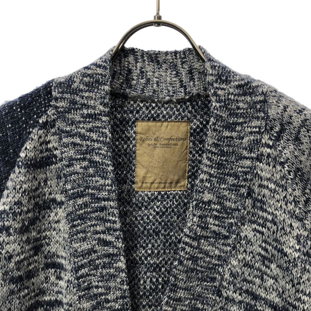 robes&confections ローブスアンドコンフェクションズ 日本製 長袖 ロング ニットカーディガン 1 ネイビー系 メンズ