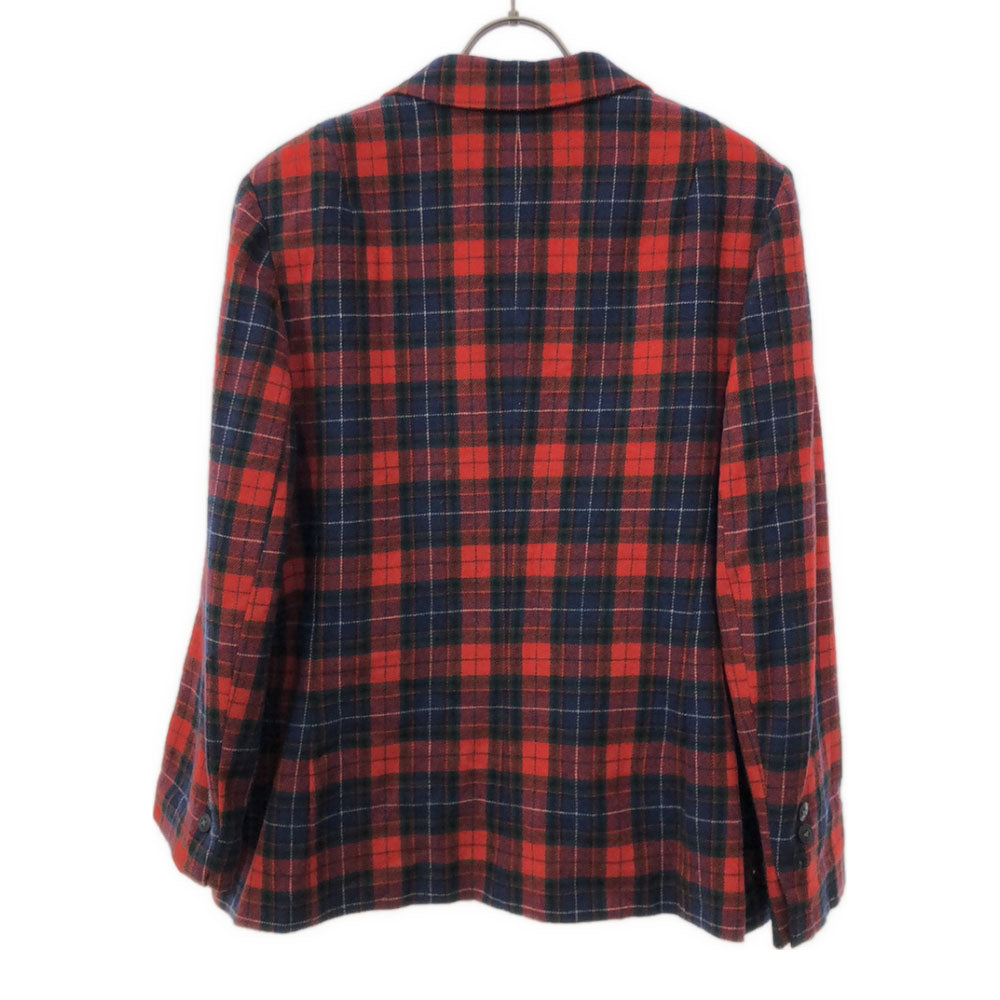 PENDLETON ペンドルトン 70s ウール USA製 ヴィンテージ タータンチェック柄 テーラードジャケット レッド系 レディース