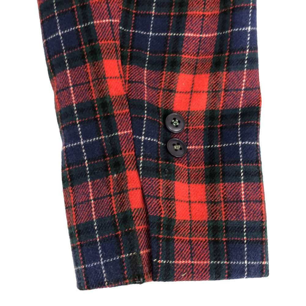 PENDLETON ペンドルトン 70s ウール USA製 ヴィンテージ タータンチェック柄 テーラードジャケット レッド系 レディース