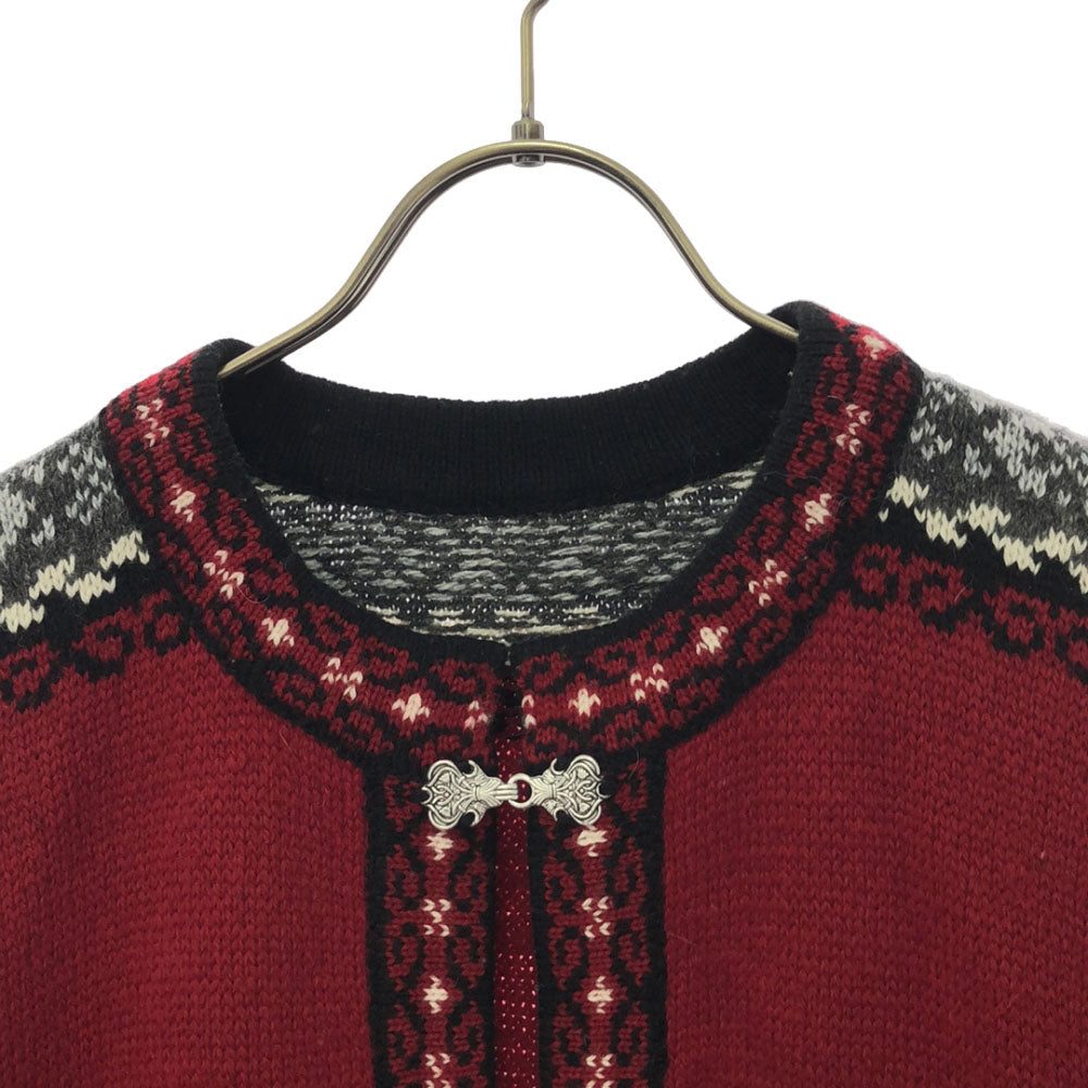 OLD オールド 90s チロリアンカーディガン ニットジャケット レッド レディース