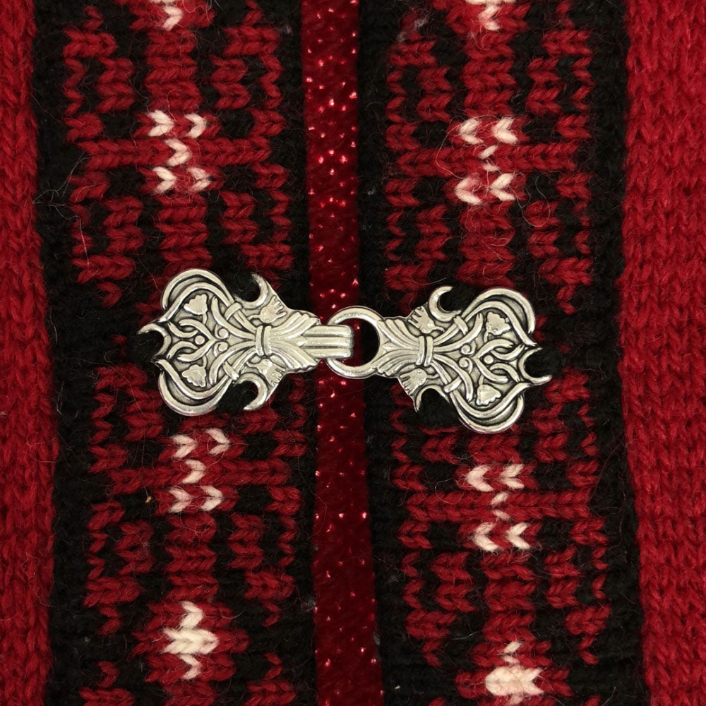 OLD オールド 90s チロリアンカーディガン ニットジャケット レッド レディース