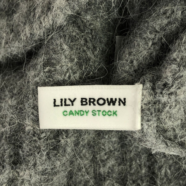 リリーブラウン LWNT235809 リボンニット ビスチェ F グレー Lily Brown ビジュー付き レディース