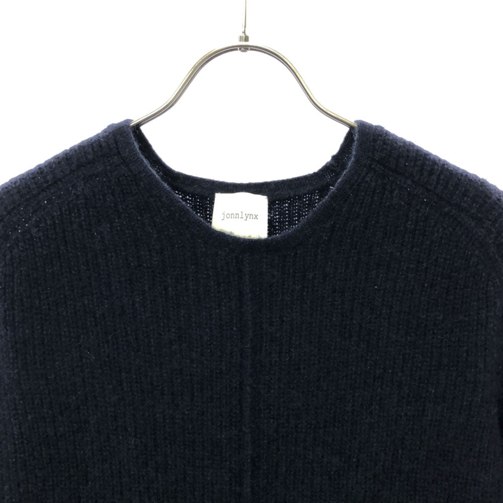 jonnlynx ジョンリンクス ウール 長袖 膝丈ワンピース M ネイビー レディース