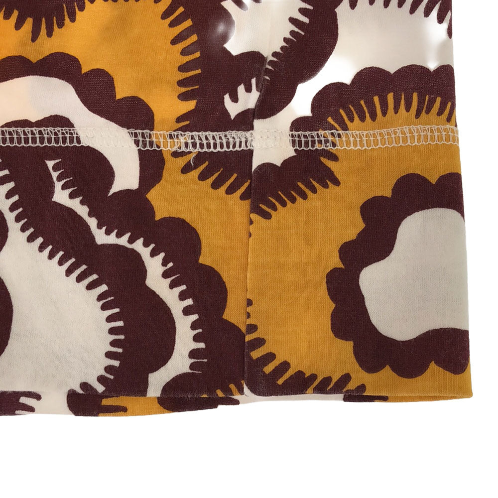 カレンウォーカーラナウェイ 花柄 7分袖 切替 ワンピース 4 ホワイト系 チュニック レディース